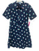 Draper James Size 10 Navy Blue & Pink Cotton Strawberry Print Short Sleeve Dress Navy Blue & Pink / 10