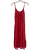 Evereve Size S Red Cotton Gauze Spaghetti Strap Elastic Waist Dress Red / S
