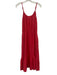 Evereve Size S Red Cotton Gauze Spaghetti Strap Elastic Waist Dress Red / S