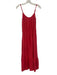 Evereve Size S Red Cotton Gauze Spaghetti Strap Elastic Waist Dress Red / S
