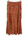 Cleobella Size S Cream, brown & pink Cotton Floral Paisley Elastic Back Skirt Cream, brown & pink / S