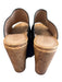 Stuart Weitzman Shoe Size 7.5 Black Embossed Leather Cork Platform Wedge Shoes Black / 7.5