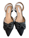 Saks Fifth Ave Shoe Size 8 Black Synthetic Upper Lining Manmade sling back Shoes Black / 8