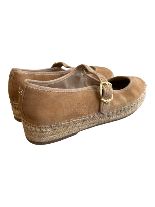 Sam Edelman Shoe Size 7.5 Tan Faux Suede Jute Espadrille adjustable buckle Shoes Tan / 7.5