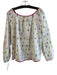 Tuckernuck Size L White & Multi Cotton Long Sleeve Floral Print Scoop neck Top White & Multi / L