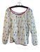 Tuckernuck Size L White & Multi Cotton Long Sleeve Floral Print Scoop neck Top White & Multi / L