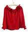 Tuckernuck Size M Red Polyester Long Sleeve Off the Shoulder Elastic Detail Top Red / M
