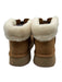 Ugg Shoe Size 10 Tan & cream Suede Shearling Platform Zip Up Round Toe Booties Tan & cream / 10