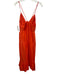 Ulla Johnson Size 6 Neon Orange Cotton Spaghetti Strap Tiered Pleated Dress Neon Orange / 6
