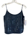 Staud Size M/L Navy Blue Wool Blend Spaghetti Strap Sequins Midi Skirt Set Navy Blue / M/L