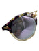 Krewe Black & Gold Acetate round Gradient Mirrored Sunglasses Black & Gold