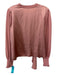 5a7 Cinq a Sept Size XS Rosegold Silk Round Neck Long Sleeve Elastic wrist Top Rosegold / XS