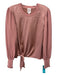 5a7 Cinq a Sept Size XS Rosegold Silk Round Neck Long Sleeve Elastic wrist Top Rosegold / XS