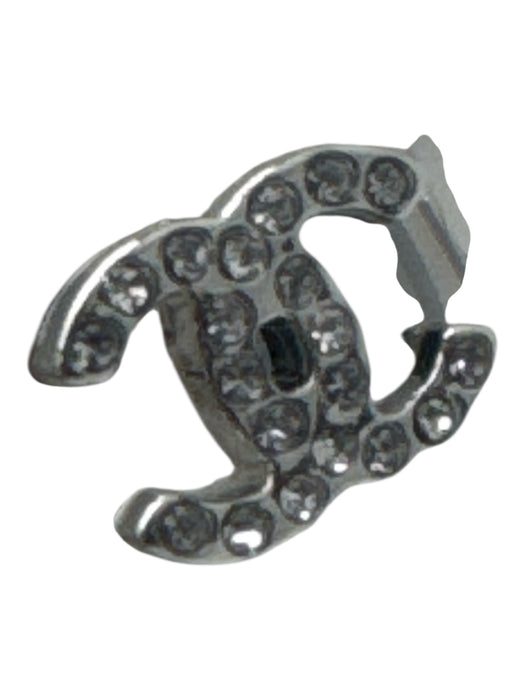 Chanel Silver Metal Rimless CC Logo Mirror Lens Square Lens Sunglasses Silver