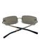 Chanel Silver Metal Rimless CC Logo Mirror Lens Square Lens Sunglasses Silver