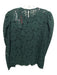 Generation Love Size XXS Forest Green Cotton Blend Long Sleeve Floral Lace Top Forest Green / XXS