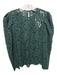 Generation Love Size XXS Forest Green Cotton Blend Long Sleeve Floral Lace Top Forest Green / XXS