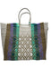 Squeeze de Citron Gold, Green, Purple Recycled Plastic Top Handles Woven Bag Gold, Green, Purple / L