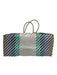 Squeeze de Citron Gold, Green, Purple Recycled Plastic Top Handles Woven Bag Gold, Green, Purple / L