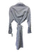 Vince Size XXS White & Blue Cotton Blend Stripe Knee Length Shirt Dress White & Blue / XXS