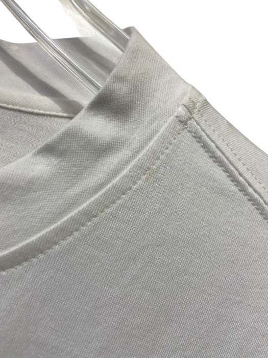 Brunello Cucinelli Size XXS White & Silver Cotton Blend Embellished Beaded Top White & Silver / XXS