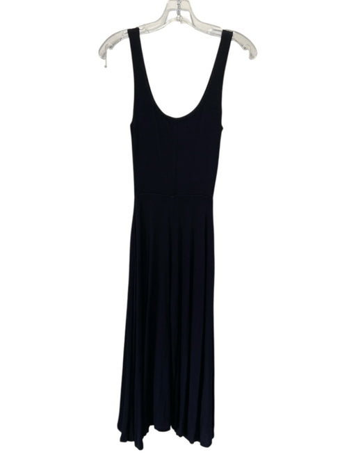 Vince Size XXS Black Rayon Blend Scoop Neck Midi Dress Black / XXS