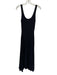 Vince Size XXS Black Rayon Blend Scoop Neck Midi Dress Black / XXS