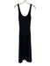 Vince Size XXS Black Rayon Blend Scoop Neck Midi Dress Black / XXS
