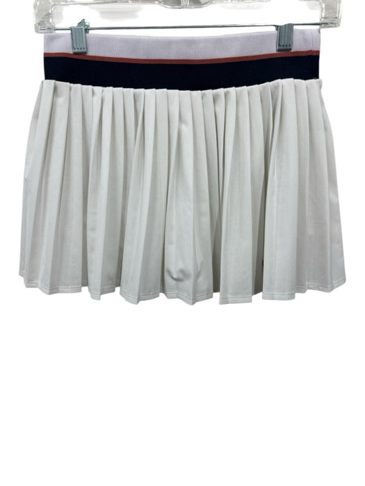 Tory Burch Size XS White, Navy Blue, Red Polyester Pleated built in shorts Skirt White, Navy Blue, Red / XS