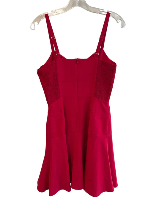 Amanda Uprichard Size S Red Silk Spaghetti Strap solid color Back Zip Dress Red / S