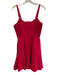 Amanda Uprichard Size S Red Silk Spaghetti Strap solid color Back Zip Dress Red / S