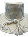 Tipsy Threads Beige & Blue Straw Embroidered Rope Woven Sun Hat Hat Beige & Blue