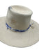 Holt + Hudson Beige Straw Woven Embroidered Detail Ribbon Hat Beige / S