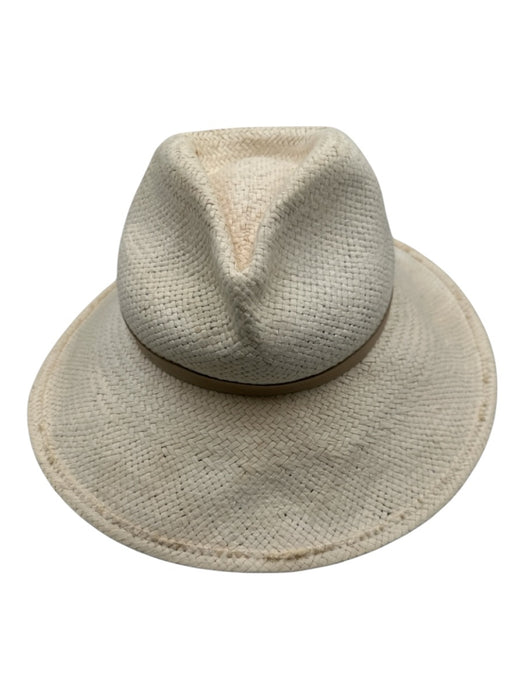 Janessa Leone Beige Straw Tear Drop Woven Tear Drop Hat Beige / S