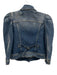 Retrofete Size XS Medium Wash Cotton Blend Denim Distressed Puff Shoulder Jacket Medium Wash / XS
