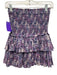 Isabel Marant Etoile Size 34 Mixed Purples Cotton Elastic Waistband Floral Skirt Mixed Purples / 34