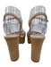 Schutz Shoe Size 5 Beige Leather Upper Criss Cross Ankle Buckle Platform Sandals Beige / 5