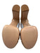 Schutz Shoe Size 5 Beige Leather Upper Criss Cross Ankle Buckle Platform Sandals Beige / 5