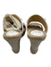 Alexandre Birman Shoe Size 35 White & Beige Leather Upper Knot Detail Sandals White & Beige / 35