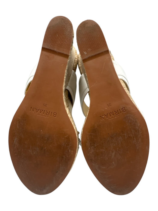 Alexandre Birman Shoe Size 35 White & Beige Leather Upper Knot Detail Sandals White & Beige / 35