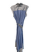 Ramy Brook Size XS Blue Viscose Stripe Button Up Tie Waist Maxi Dress Blue / XS