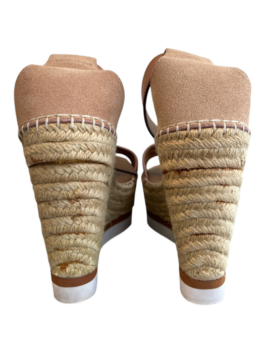 See By Chloe Shoe Size 35 Tan Suede Wedge Espadrille Buckle Ankle Platform Shoes Tan / 35