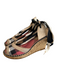 Burberry Shoe Size 35 Beige Manmade Material open toe Ankle Tie Wedge Shoes Beige / 35