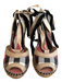 Burberry Shoe Size 35 Beige Manmade Material open toe Ankle Tie Wedge Shoes Beige / 35
