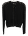 Theory Size P Black Viscose Blend Long Sleeve Mesh Zip Front Jacket Black / P