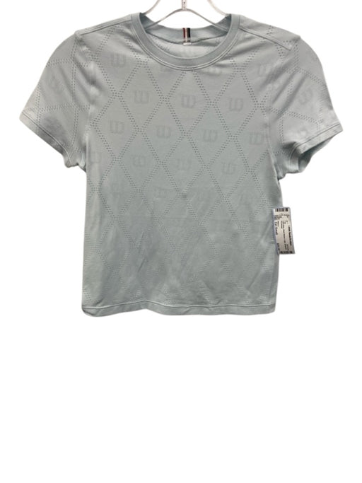 Wilson Size Est Small Light Blue Short Sleeve Logo Jacquard Top Light Blue / Est Small