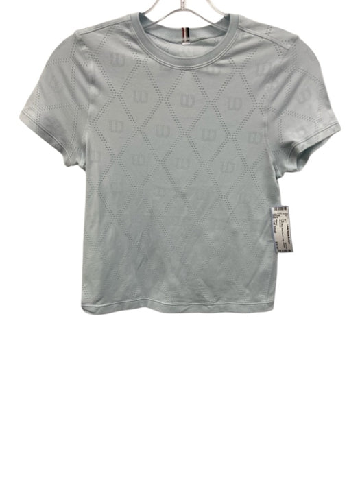 Wilson Size Est Small Light Blue Short Sleeve Logo Jacquard Top Light Blue / Est Small