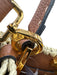 Fendi Brown & Cream Leather & Raffia Gold hardware Blanket Stitch Top Handle Bag Brown & Cream / Medium