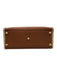 Fendi Brown & Cream Leather & Raffia Gold hardware Blanket Stitch Top Handle Bag Brown & Cream / Medium