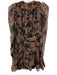 Ulla Johnson Size 00 Pink, Green, Black Silk Blend Long puff sleeve Floral Dress Pink, Green, Black / 00